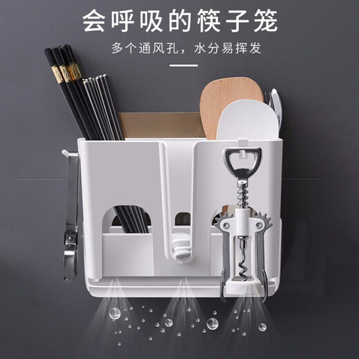 Accor Chopsticks Kitchen Storage Rack Wall-mounted Drilling Rack Tableware Storage Rack YG-C033