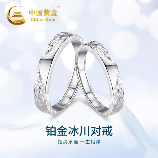 China Gold Crushed Ice Platinum Ring for Women Wedding Couple Ring Jewelry Birthday Gift for Girlfriend and Wife Birthday Platinum Glacier Couple Ring-Female