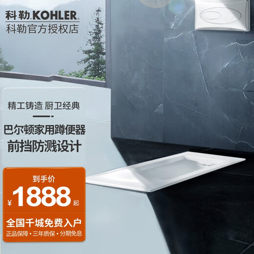 Kohler squat toilet ceramic squat toilet without pedal bathroom squat pit anti-odor squat toilet 20443T-0 squat toilet 20443T + water tank + panel