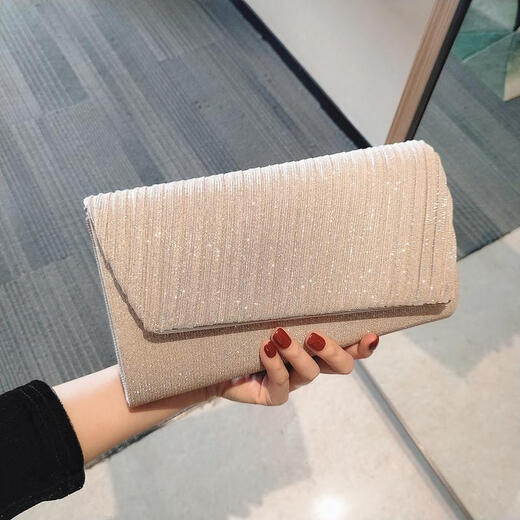 Cool kangaroo small handbag celebrity KTV clutch women's dinner bag 2023 new large capacity princess bag dress bag hand grab bag shining small bag