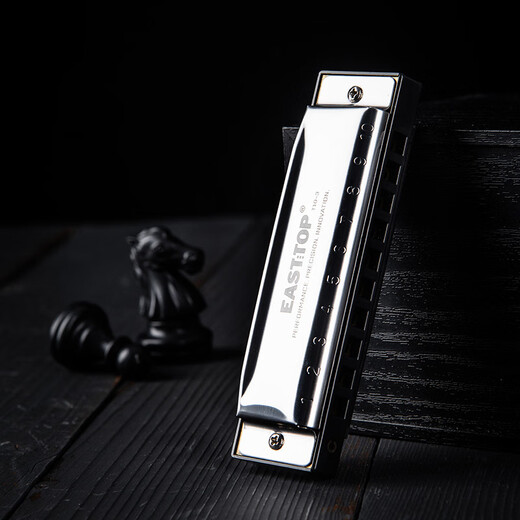 EAST TOP blues harmonica 10-hole black plastic box recommended for beginners T10-3