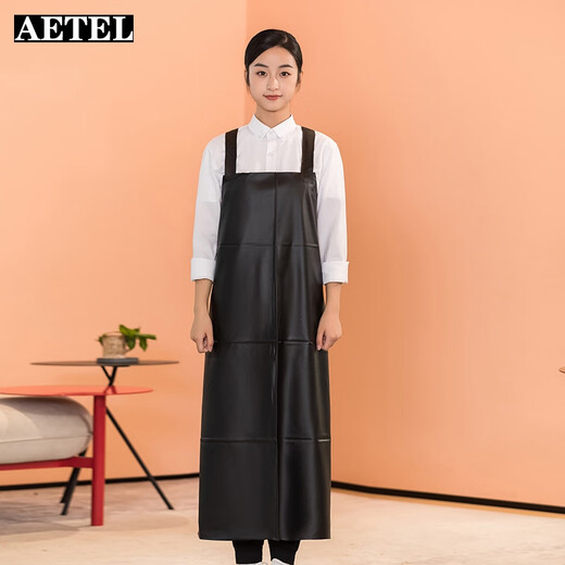 AETEL beef tendon PU soft leather apron waterproof and oil-proof dishwashing fish killing kitchen apron work clothes seafood aquatic catering special