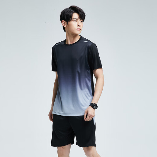 BURUITE sports suit men's summer fitness clothes quick-drying short-sleeved T-shirt basketball badminton training shorts running equipment