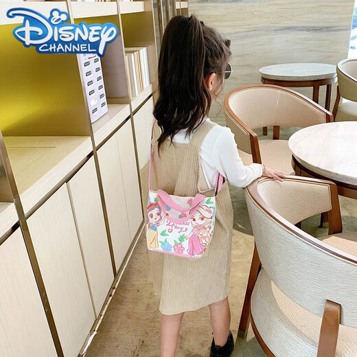 迪士尼（Disney）儿童包包童单肩包挎包卡通帆布韩版时尚儿童斜挎包洋气手拎包 9766蓝小象