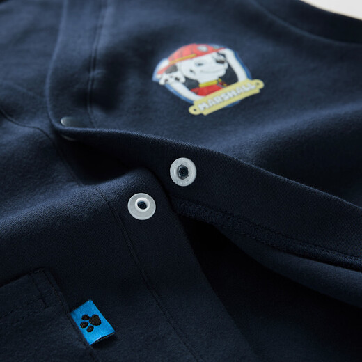 Paw Paw Team Li Dagong Children's Vest Spring and Autumn Vest Liner Boys' Vests and Middle-aged Children's Knitted Jackets Pure Cotton Outer Wear Vest Children's Clothing Navy Blue 120