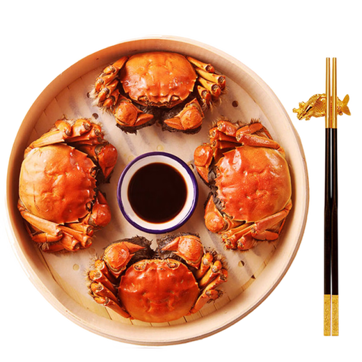 Live crabs Lake fresh Yangcheng hairy crabs whole female 2.5-2.8 pairs 8 pieces with rope feet removed fresh goods fresh seafood extra large crab gift box straight from the source