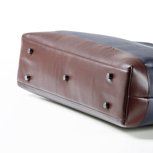 Sanwa Supply Premium Leder-Computertasche Tragbares Kapazität Einschulterer Laptop-Tasche mit großer Kapazität modische Geschäftsklasse Tägliches Pendeln Dunkelblau 13,3 Zoll