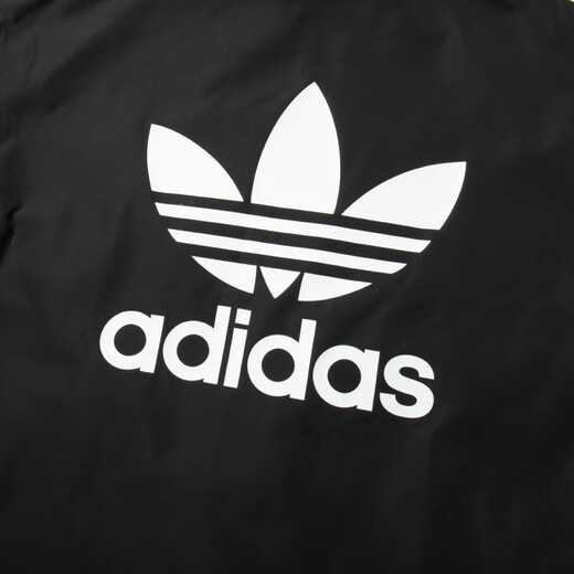 Adidas jacket men's hooded spring outdoor sportswear casual loose big logo clover windproof jacket IR9852 M