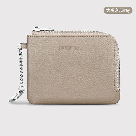 LAN Shiko 2025 NOUVEAU portefeuille portefeuille authentique en cuir en cuir authentique Mini Mini Sac Coin Sac Carte Keet portefeuille portefeuille Men Sac Coin Grey