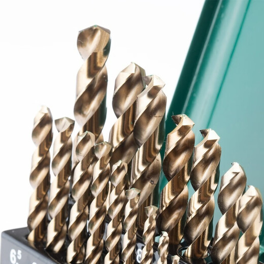 SATA 52819 High Hardness Wear-Resistant Stainless Steel Drill Bits 19 Pieces Straight Shank Cobalt Twist Drill Set 1mm-10mm