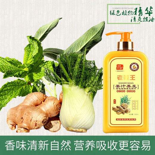 Shanzang Old Ginger King Shampoo, long-lasting fragrance, oil control, fluffy, anti-dandruff, moisturizing ginger shampoo, home care set, 1000ml Old Ginger King Shampoo 2 bottles