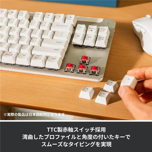 LOGICOOL Visitor Low Shelves Logicool Wireless Mechanical Keyboard TTC Made Red Axis Linear Bluetooth Direct Connect Portable Japanese Configuration No Numeric Keyboard K855RO Pink