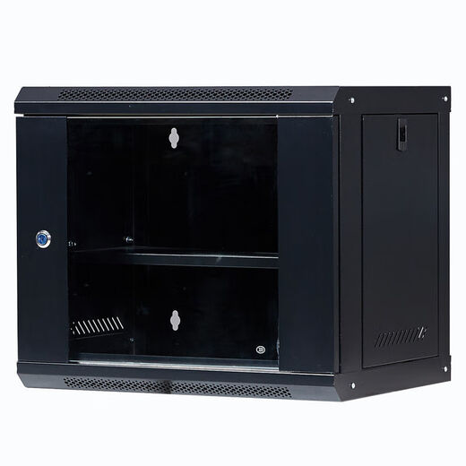 Mini small cabinet wall-mounted 9u network switching routing nas wall-mounted cabinet 6u12u monitoring chassis Hansen 4U vertical relaxation 530 high 450 deep 200