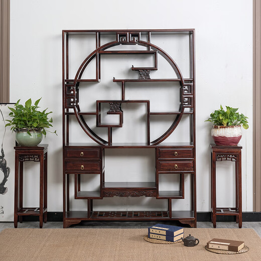 Double young solid wood new Duobaoge tea set partition modern simple wine cabinet Recommended 1.3 meters four drawer Duobaoge (Australian rosewood)