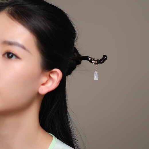 Phoenix Nirvana Hairpin Ancient Style Black Sandalwood Hairpin Hair Accessory New Chinese Style Updo Hairpin High-end Hairpin as a Birthday Gift for Girlfriend