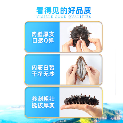 Dalian ready-to-eat sea cucumbers, Dalian ginseng and Liao ginseng are carefully selected. 1 Jin Jin is equal to 0.5 kg, 9-13 pieces. Solid content exceeds 75%. Seafood and aquatic products are shipped directly from the source.