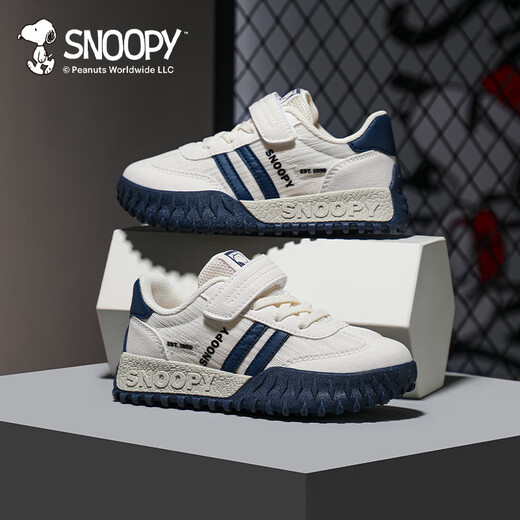 SNOOPY史努比童鞋男童运动鞋秋季耐磨跑步鞋小学生休闲鞋3807米深蓝33