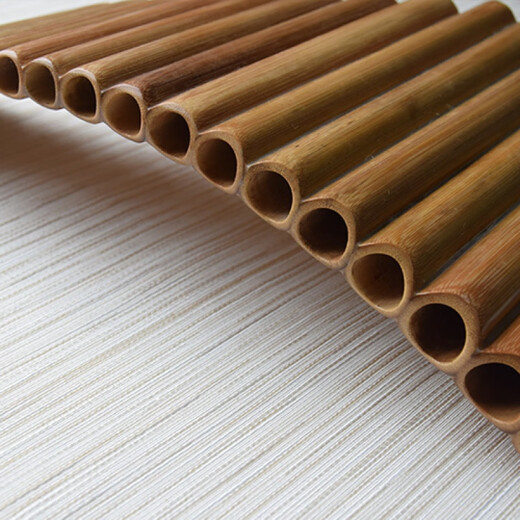 Beijing Instrumento étnico tradicional Musical chino Panflte Bitter Bamboo Panflute Programación Sound 15 Tube Garniz G-ajust envía una bolsa de terciopelo dorado