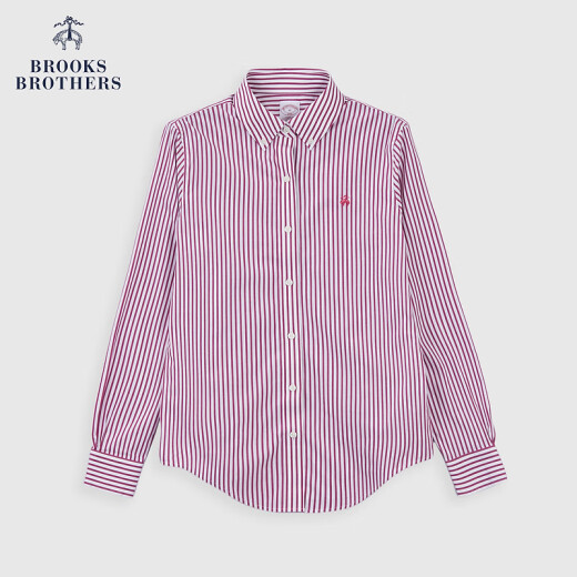 Brooksbrothers [Fácil de cuidar] Mujeres Primavera y Verano Nuevo Supima Cotton Castak Camiseta B695 Bright Pink M 10