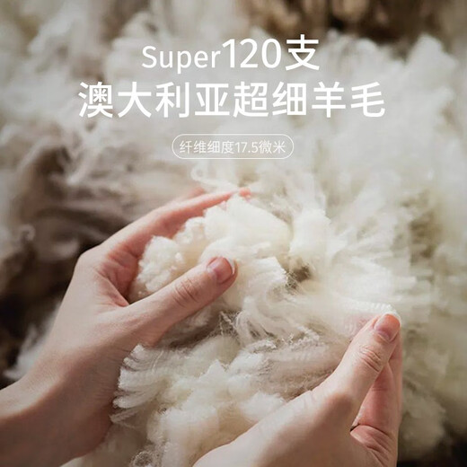 格罗尼雅（GORNIA）【Super120】男士混纺潮流商务舒适灰色西装外套男GBS21310505 蓝色 175B