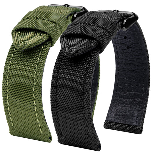 Adaptation Jinggong No. 5 Water Ghost Canned Nylon Canvas Watch Strap Xizhi City Photo Kinetic Energy BM847 Tianmeishi Haigu Military Watch Strap Men Blue-Steel Pin Cuff 21mm