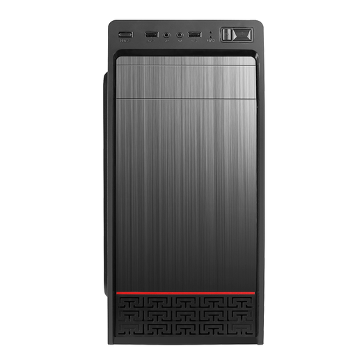 EVSKY N2 black computer case gaming office computer case/support ATX motherboard/silent/optical drive bay/simple brushed panel N2 case + 1 blue fan with 15 lights