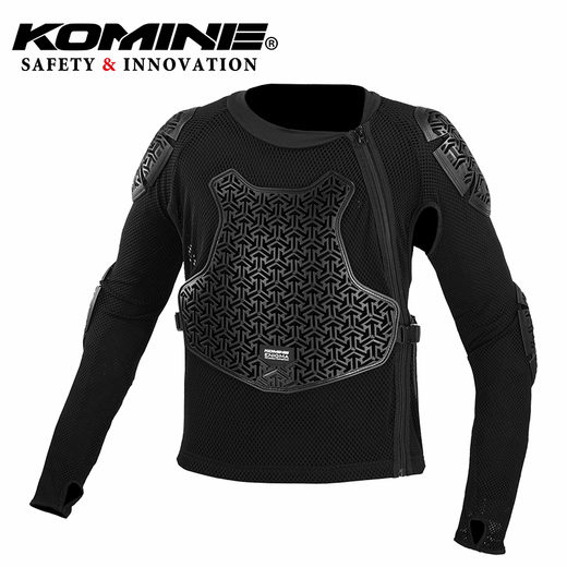 KOMINE SAFETY&INNOVATION越野摩托古风铠甲系列CE2级防摔全网眼高弹通风骑士护甲衣SK-844 黑色 L