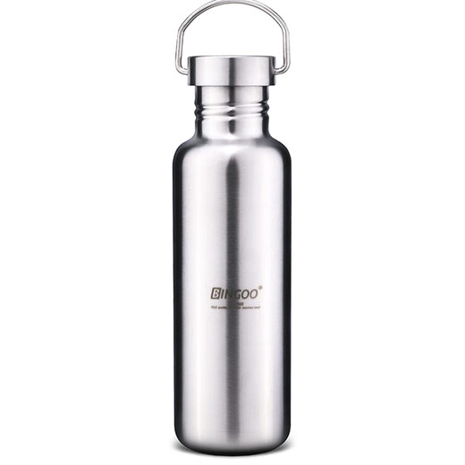 BINGOO all 304 stainless steel single-layer sports water bottle cycling flask large capacity cold water cup mountaineering travel outdoor 1000ml + cup set 1000ml