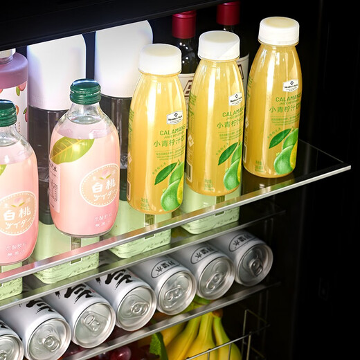 PULADI Seamless Embedded Red Wine Cabinet Constant Temperature Wine Cabinet Embedded Hidden Compressor Wine Tea Refrigerator Touch Open Door Touch Open Door BMDT-125T Dual Temperature Wine Cabinet 120L