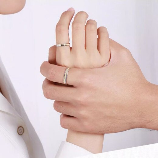 MZMZ Platinum Ring Love Ladder Series pt950 Platinum Pair Ring Engagement Wedding Birthday Anniversary Gift Light Luxury Style-Love Ladder Series Couple Ring