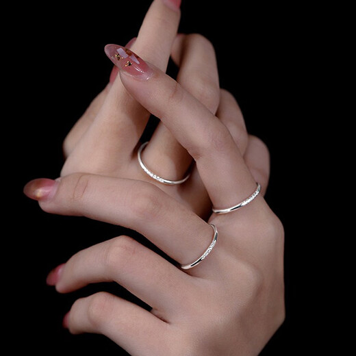 Su Shiliu S925 silver ring female niche design closed ring single tail ring index finger ring ring light luxury simple personality US No. 5
