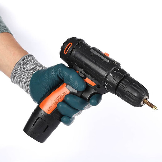 Jishou A698 Guantes de protección de mano de obra de caucho Cinta bañada Trabajo de goma en el sitio de construcción Resistente e impermeable [12 pares] Modelo de flagencial A788 resistente al desgaste