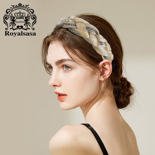 Royal sasa royal salsa hair accessories high skull mesh headband polka dot twist braid headband girl French temperament headwear