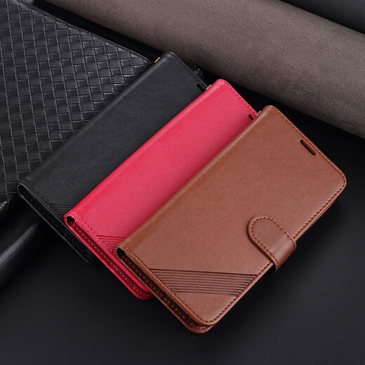 Ju Xiaozhi eignet sich für Redmi K60 Mobiltelefonkoffer Flip Leder Case 23013RK75C Wallet Balleet Model Card-fähige Hülle Full-Pack Anti-Fall-Fall-Innenschalen-Magnetschnalle-Schutzabdeckung für Männer und Frauen Redmi K60 [Brown] [Brown]