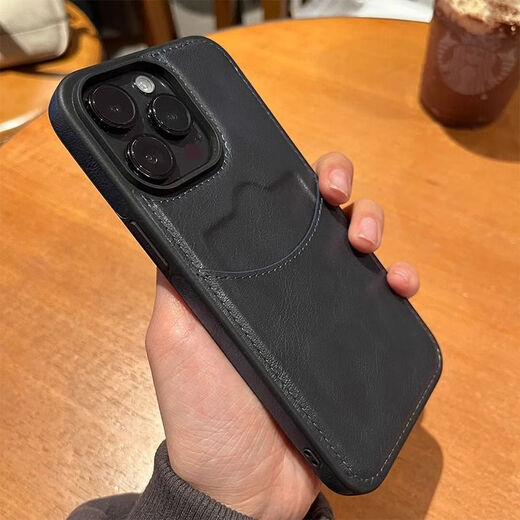 适用苹果15手机壳iPhone14牛皮13pro软12MINI卡包11promax防摔XR 【深咖】奢华皮质/自带卡包 iPhone 15