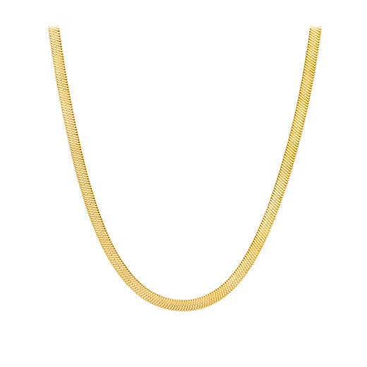 DL 1998 Fat Donglai same style 18k gold snake bone necklace for women 2025 new versatile light luxury color gold and silver clavicle chain temperament l8k gold snake bone chain versatile basic style