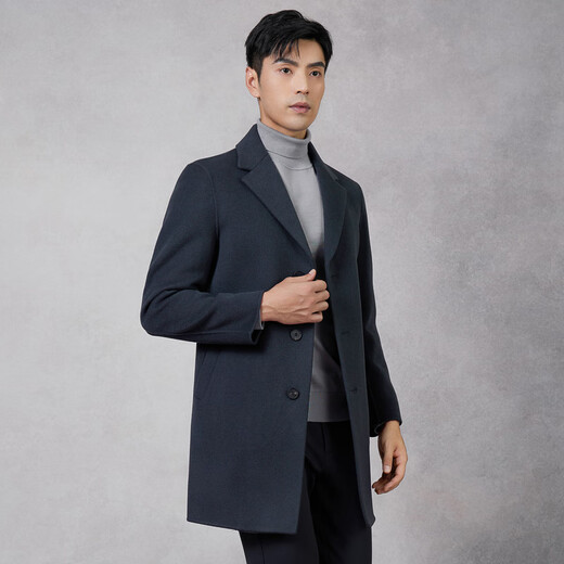 Boni Coat Herrenmännchen mitten in der Winterwolle mit Single Coat Light Business Tweed Jacke Bo787031B Medium Grey Blue 175