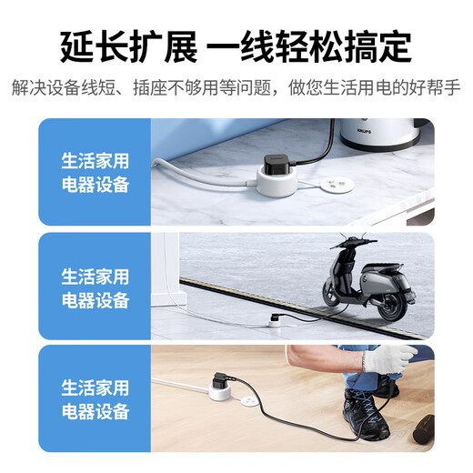 Greenlink Steckleisten-Verlängerungskabel/Steckdosenleiste/Steckdose/Steckdosenleiste/Steckdosenleiste/Anhängerleiste/Stromanschlussleiste, Klimaanlage, Backofen, Warmwasserbereiter, Elektrofahrzeug-Ladeverlängerung, 16 A, Gesamtlänge 1 Meter