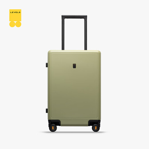 Maleta con ruedas para equipaje Horizon 8 (LEVEL8), Maleta de embarque de 20 pulgadas, Maleta alemana Covestro para PC, Maleta para hombre y mujer, color verde mostaza