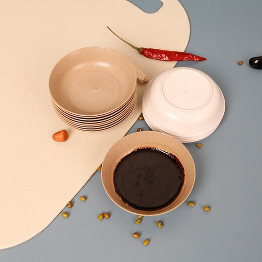 Shenfu rice husk flavor dish thickened household degradable sauce dish disposable seasoning dish small cold dish side dish soy sauce dish natural flavor dish 100 pieces