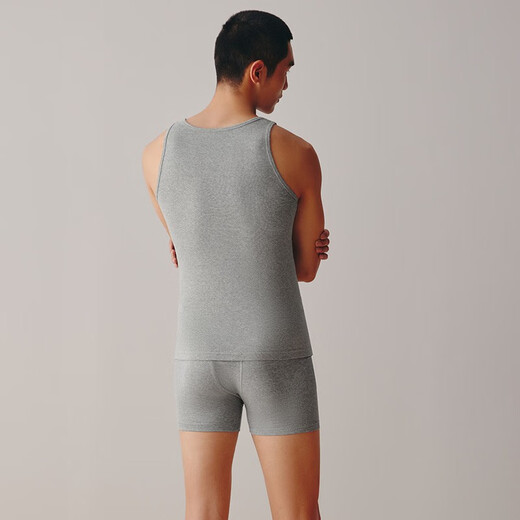 Sangun 2-pack men's vest Xinjiang pure cotton hurdle sports fitness bottoming singlet cotton T-shirt men's trendy gray + gray (short-sleeved) slim fit XL