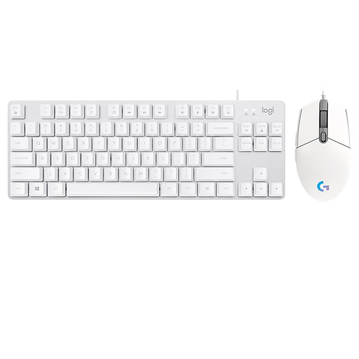Logitech K835 Mechanical Gaming Office Keyboard G102 Gaming Maus Maus verdrahtete E-Sport-Maus-Tastatur-Maus-Maus-Set K835 weißer roter Achse + G102 Weiß