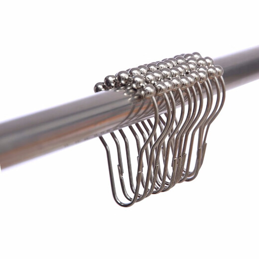 Youzun door curtains, curtains, shower curtain accessories, shower curtain rod hanging rings, stainless metal ball hooks, shower curtain rings, bathroom accessories hooks, five-bead hanging rings, shower curtain rod pull ring rings, breakable rings, 12 pieces of ball rings