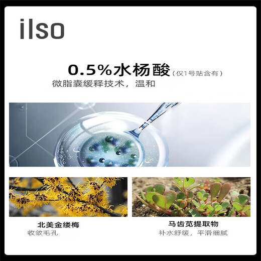 ILSO ilso export liquid, 1-super nose patch blackhead patch water acne closed mouth pore cleaning men and women New Year gifts, 2 pieces pack 2 white + 2 black