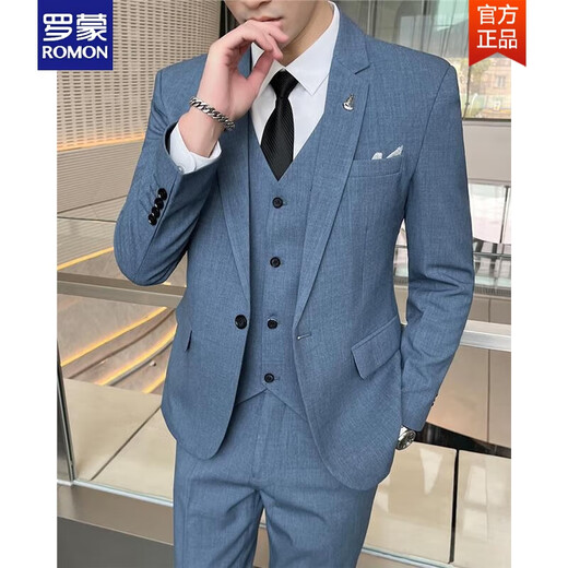 Romon (Romon) Costume de la veste formelle de commerce décontracté pour hommes de style coréen mince de robe de mariée