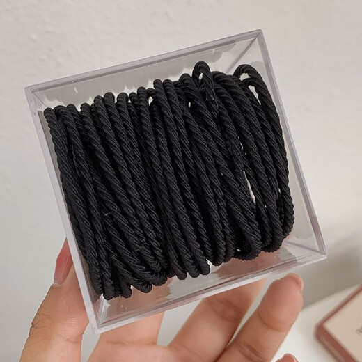 Xiang Wan hair rope 50 pieces of high-elastic hair rope rubber bands, simple hair-tying rubber bands, durable and not harmful to the hair rope birthday gift