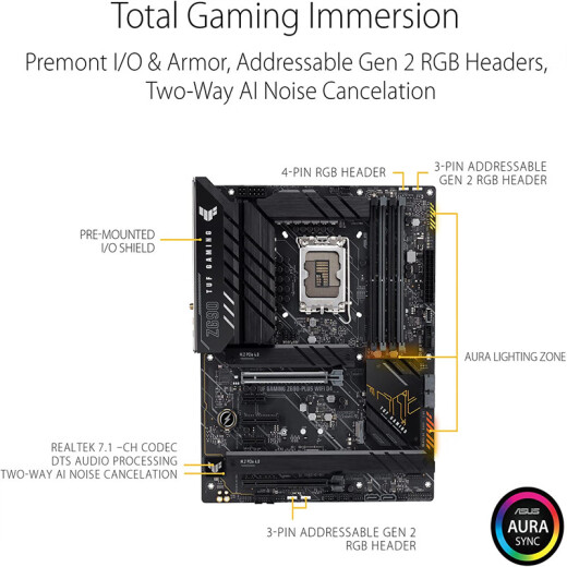 ASUS TUF Gaming Z690-Plus WiFi D4 LGA1700 ATX 游戏主板