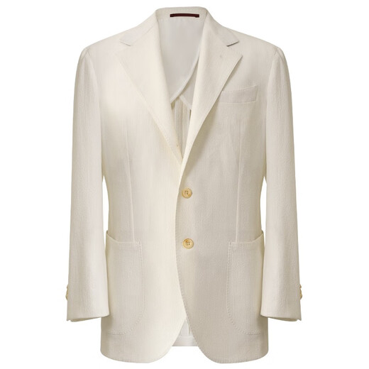 CULTUM seersucker thin breathable Naples no-iron suit suit men's business casual easy-care suit jacket white two-piece set 170A /48A