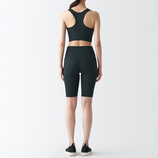 MUJI Walker Women's Easy-Drying Half-Length Leg Pants BIG04A3S Leggings Black S