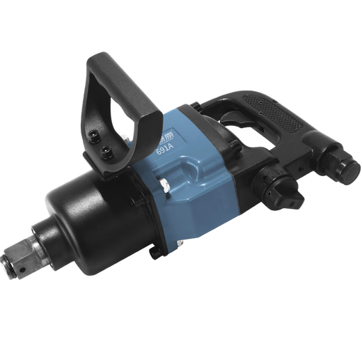 Fujiwara Pneumatic Wind Cannon Industrial Grad 1 Zoll Hochleistungs-Pneumatikschlüssel Auto Reparaturset Reifenentfernung Drehmoment Werkzeug 1 Zoll kurzer Achse-Schlaganonse 691A (Long und kurzer Dual-Achse)